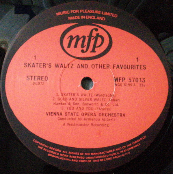 Orchester Der Wiener Staatsoper Conducted By Armando Aliberti : The Skater's Waltz (LP)