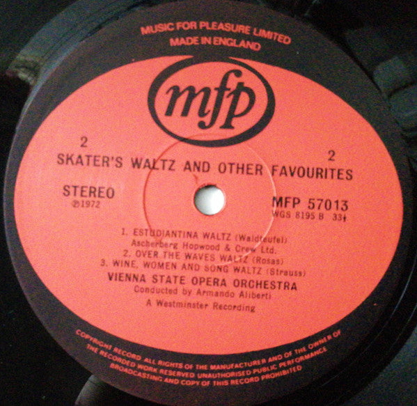 Orchester Der Wiener Staatsoper Conducted By Armando Aliberti : The Skater's Waltz (LP)