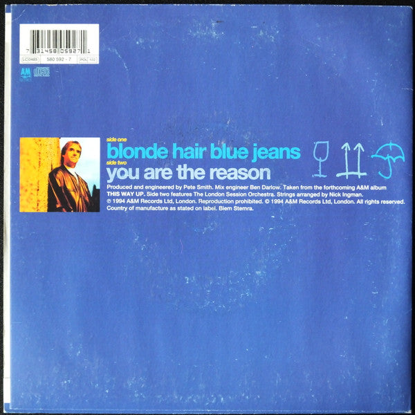 Chris de Burgh : Blonde Hair Blue Jeans (7", Single)