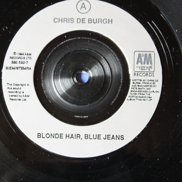 Chris de Burgh : Blonde Hair Blue Jeans (7", Single)