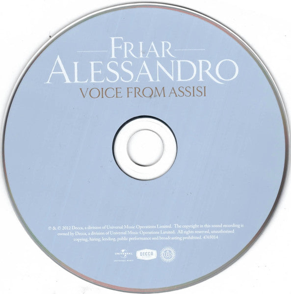 Friar Alessandro : Voice From Assisi (CD, Album)