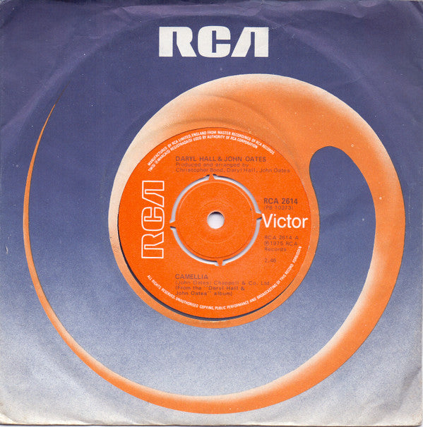 Daryl Hall & John Oates : Camellia (7", Single)
