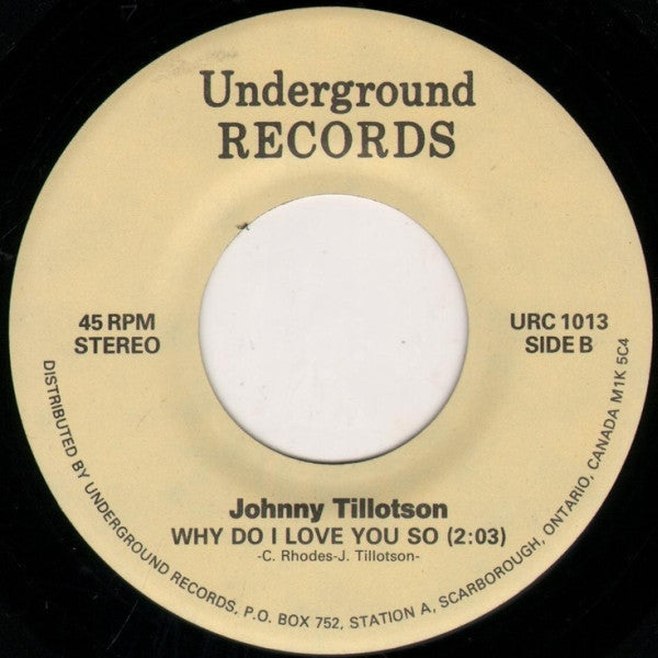 Johnny Tillotson : Jimmy's Girl / Why Do I Love You So (7", RE)