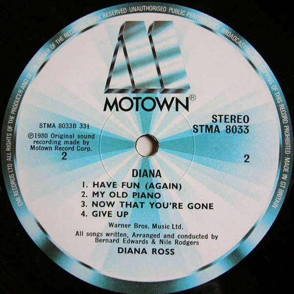 Diana Ross : Diana (LP, Album, Gat)