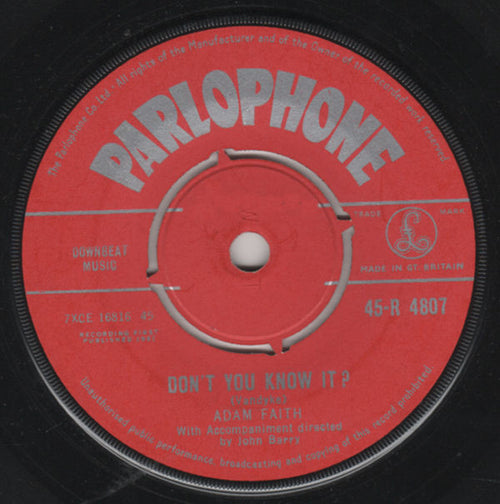 Adam Faith : My Last Wish (7")
