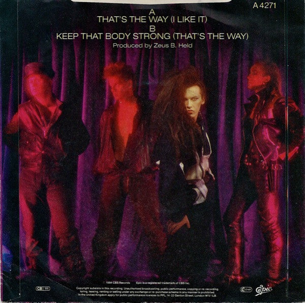 Dead Or Alive : That's The Way (I Like It) (7", Single)