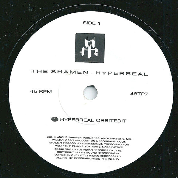 The Shamen : Hyperreal (7", Single)