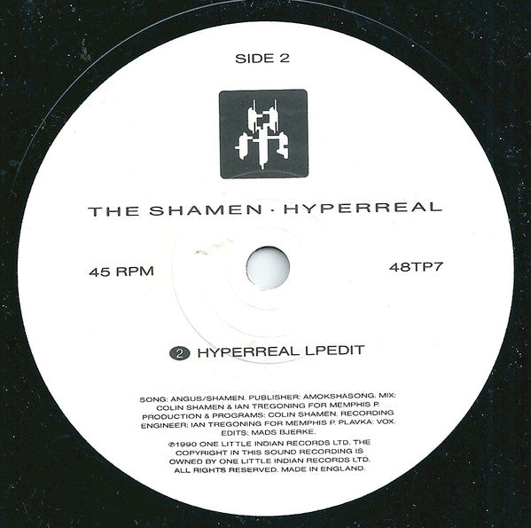 The Shamen : Hyperreal (7", Single)