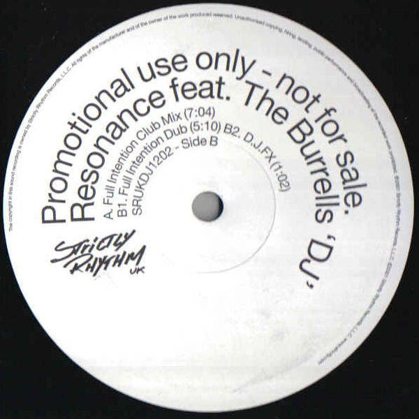 Resonance (11) Feat. Burrell : DJ (12", Promo)