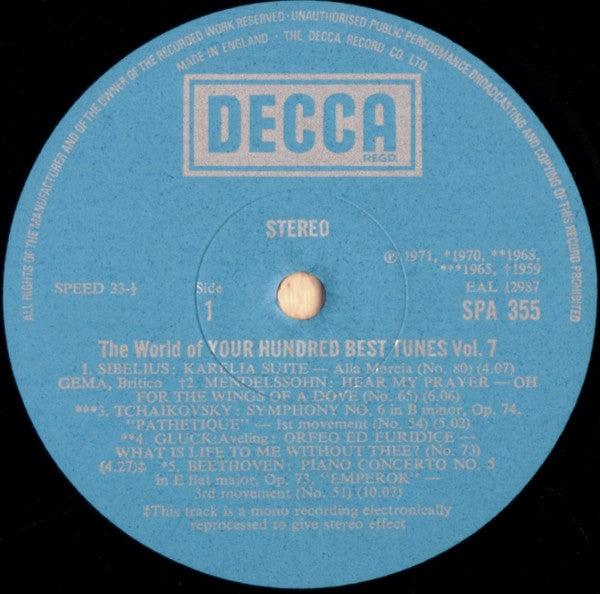 Various : The World Of Your Hundred Best Tunes Vol. 7 (LP, Comp)