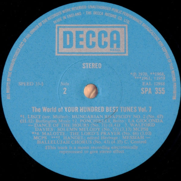 Various : The World Of Your Hundred Best Tunes Vol. 7 (LP, Comp)