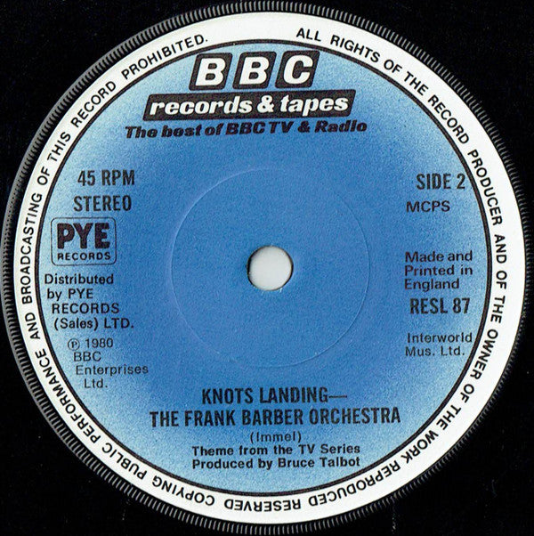 The Frank Barber Orchestra : Dallas (7", Sol)