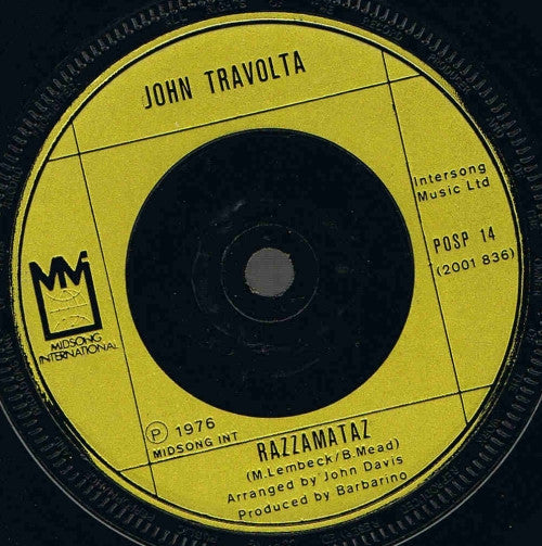 John Travolta : Greased Lightning (7", Inj)