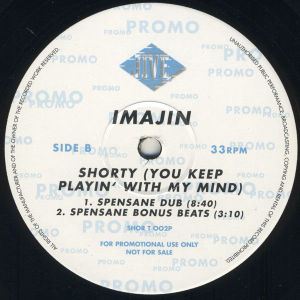 Imajin : Shorty (You Keep Playin' With My Mind) (12", Promo)