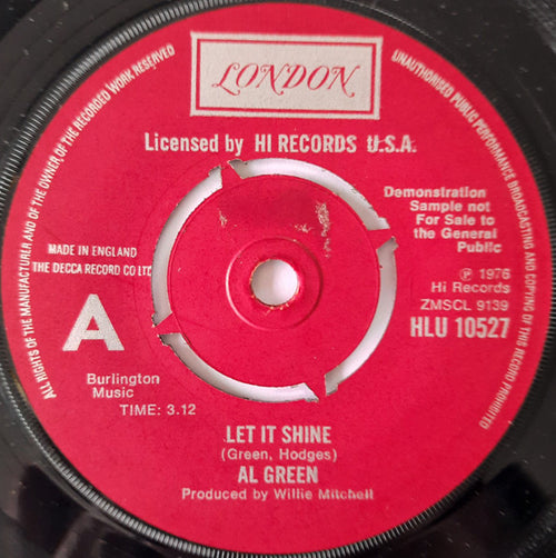Al Green : Let It Shine (7", Promo)