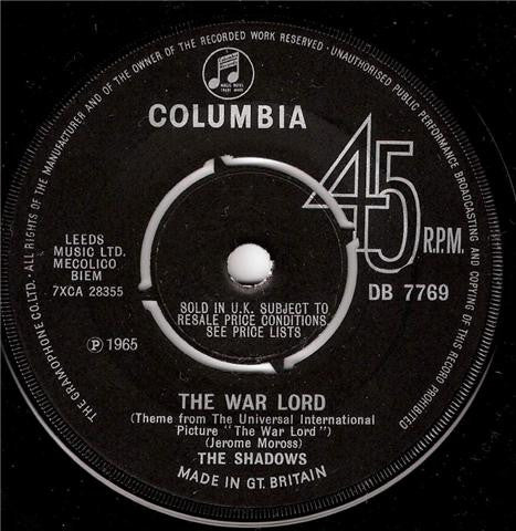 The Shadows : The War Lord  (7", Single)