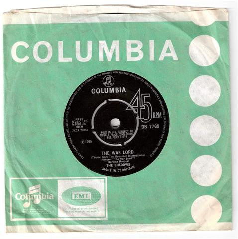 The Shadows : The War Lord  (7", Single)