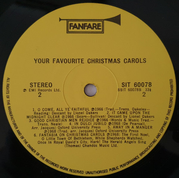 Various : Your Favourite Christmas Carols (LP, Comp)