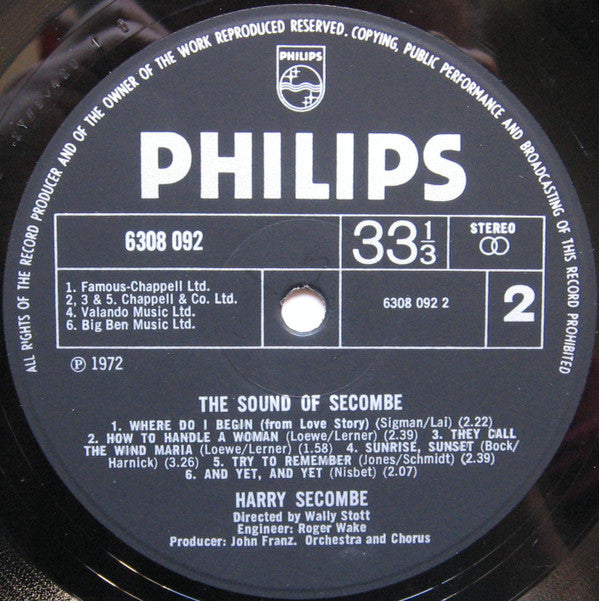 Harry Secombe : The Sound Of Secombe (LP)