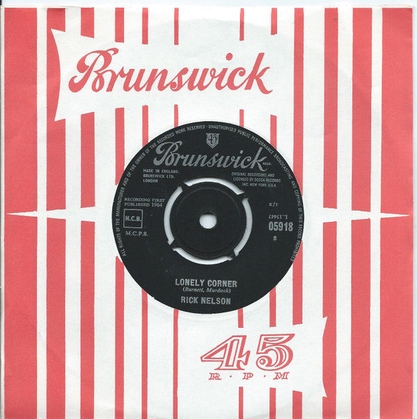 Ricky Nelson (2) : There's Nothing I Can Say (7", Single)