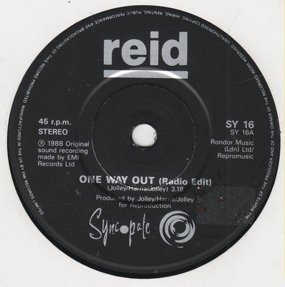 Reid : One Way Out (7", Single)