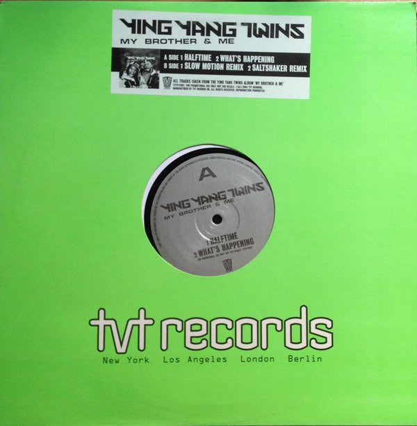 Ying Yang Twins : My Brother & Me (12", Promo, Smplr)