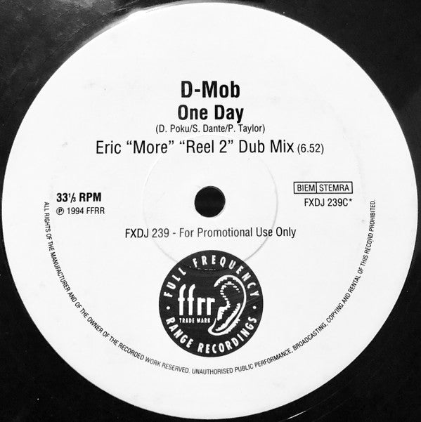 D Mob : One Day (2x12", Promo)