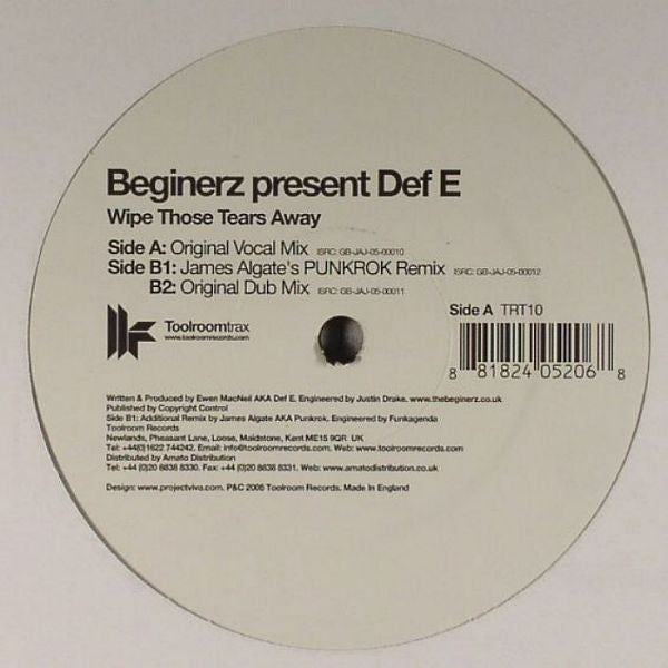 The Beginerz Pres Def E : Wipe Those Tears Away (12")