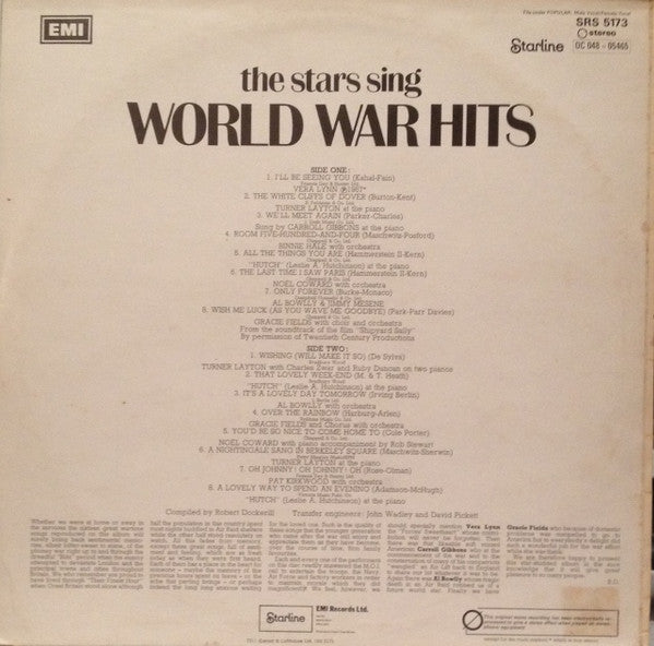 Various : The Stars Sing World War Hits (LP, Comp)
