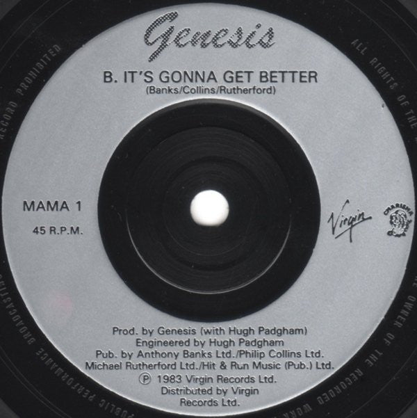 Genesis : Mama (7", Single, Sil)
