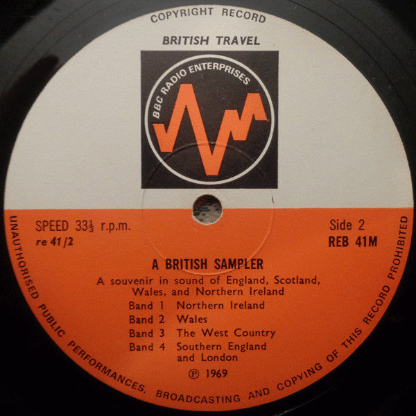 Various : A British Sampler: A Souvenir In Sound Of England Scotland Wales & Northern Ireland (LP, Mono)