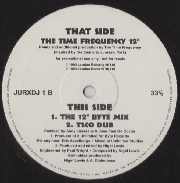 Soul City Orchestra : It's Jurassic (12", Single, Promo)