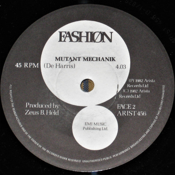 Fashion : Streetplayer-Mechanik (7", Single, Pap)
