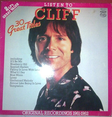 Cliff Richard : Listen To Cliff (2xLP, Comp, Gat)