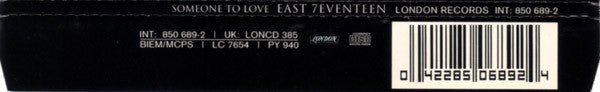 East 17 : Someone To Love (CD, Single)