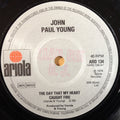 John Paul Young : The Day That My Heart Caught Fire (7", Sol)
