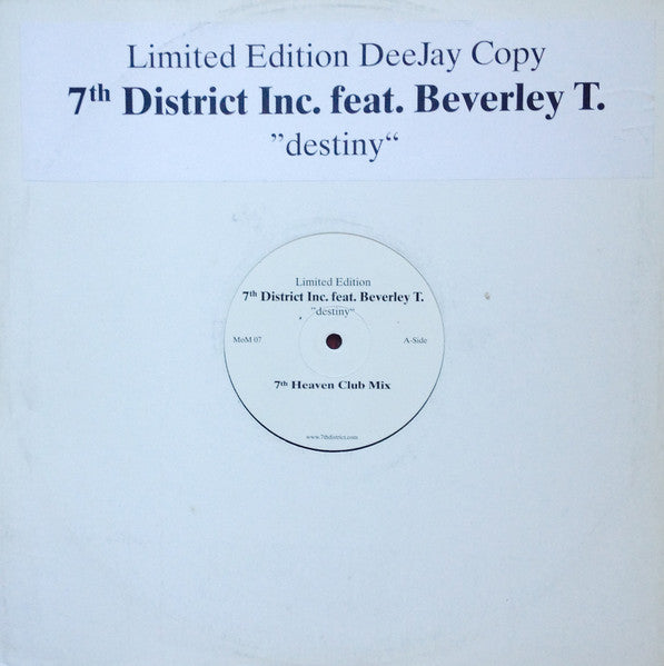7th District Inc. : Destiny (12", Ltd, Promo)