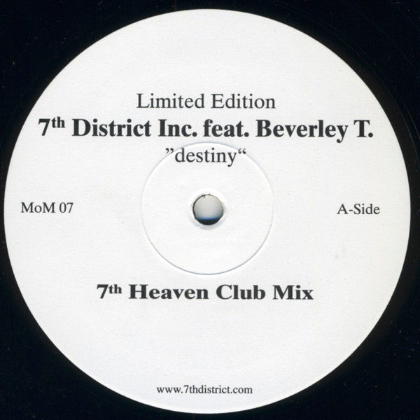 7th District Inc. : Destiny (12", Ltd, Promo)