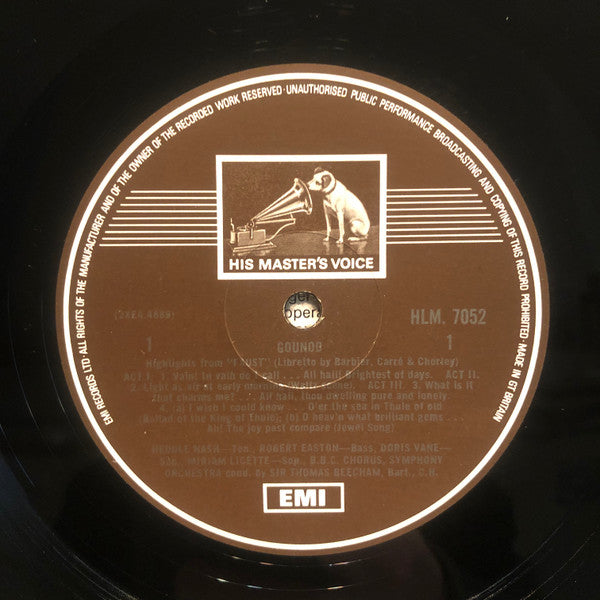 Sir Thomas Beecham, Charles Gounod, Heddle Nash, Miriam Licette : Scenes From Gounod's 'Faust' (LP, Mono)