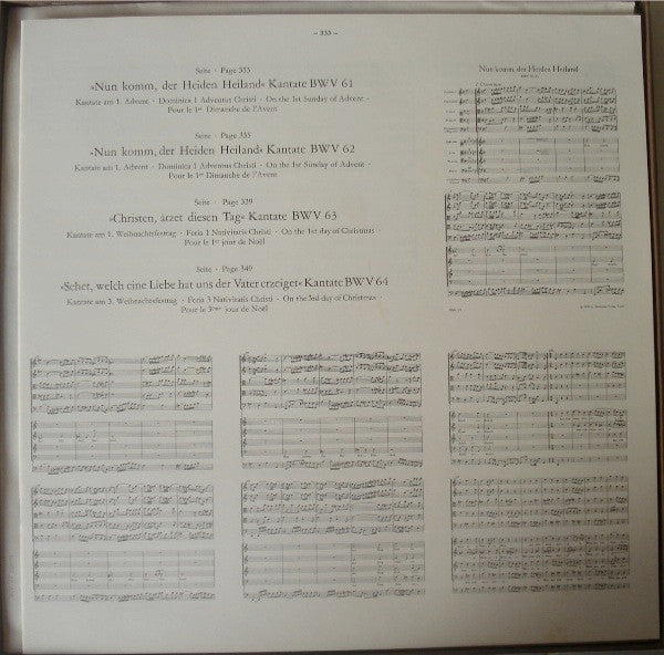 Johann Sebastian Bach : Das Kantatenwerk (Complete Cantatas) | BWV 61-64 | Vol. 16 (2xLP + Box)