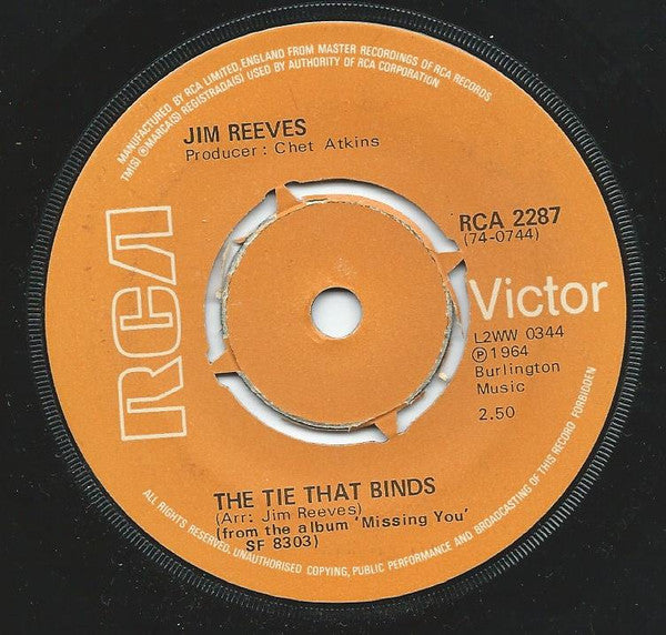 Jim Reeves : Missing You  (7", 4 P)
