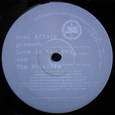 Soul Affair : Love Is The Key / The Nitelife (12")