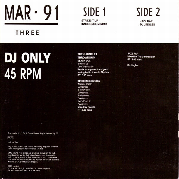 Various : March • 91 (Three) (12", P/Mixed)