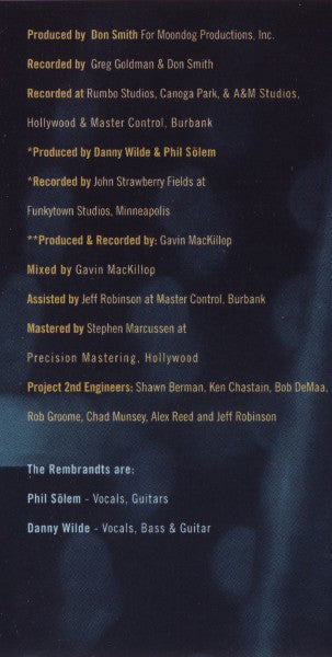 The Rembrandts : L.P. (CD, Album, ARC)