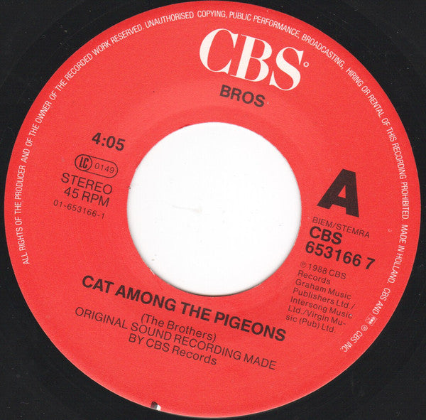 Bros : Cat Among The Pigeons (7")