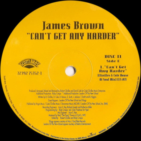 James Brown : Can't Get Any Harder (2x12", Single)