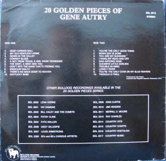 Gene Autry : 20 Golden Pieces Of Gene Autry (LP, Comp)