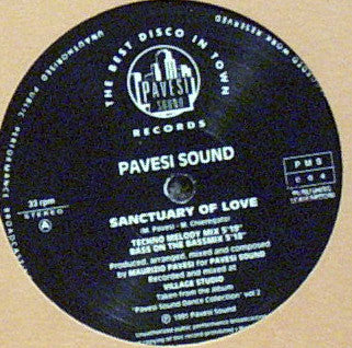Pavesi Sound : Sanctuary Of Love (12")