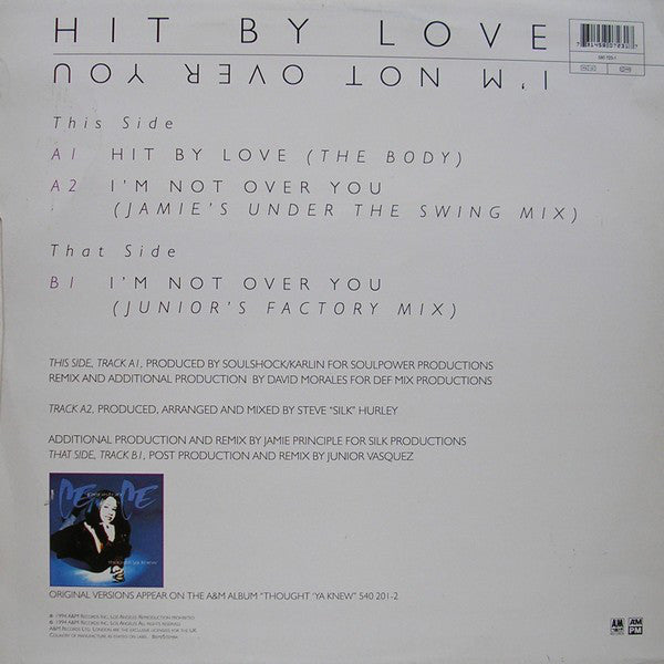 Ce Ce Peniston : Hit By Love (The Body) / I'm Not Over You (12", Single, 2/2)