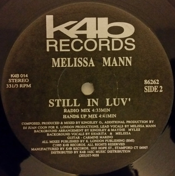K London Posse Featuring Sharita / Melissa Mann : Rise Above / Still In Luv' (12", Ltd)